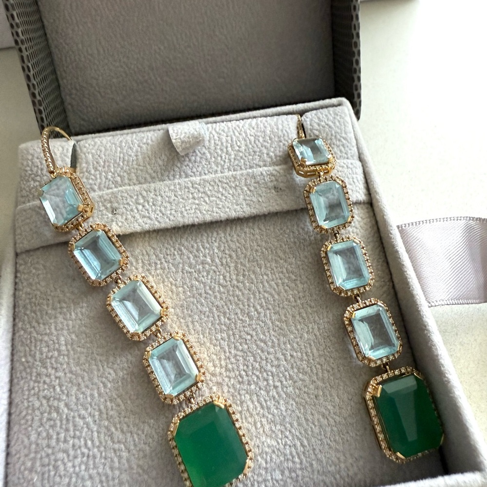 Shay Elegant 18k Gold, Diamonds, Mixed semi precious Stones.